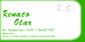 renato olar business card